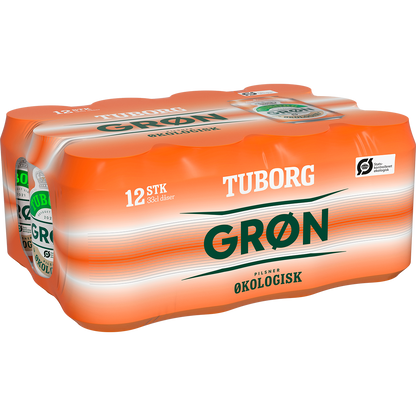 Grøn Tuborg Organic - 12 x 33 cl.